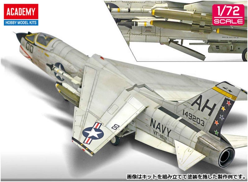 Academy USN F-8E VF-162 ""The Hunters"" Model Kit - Image 3